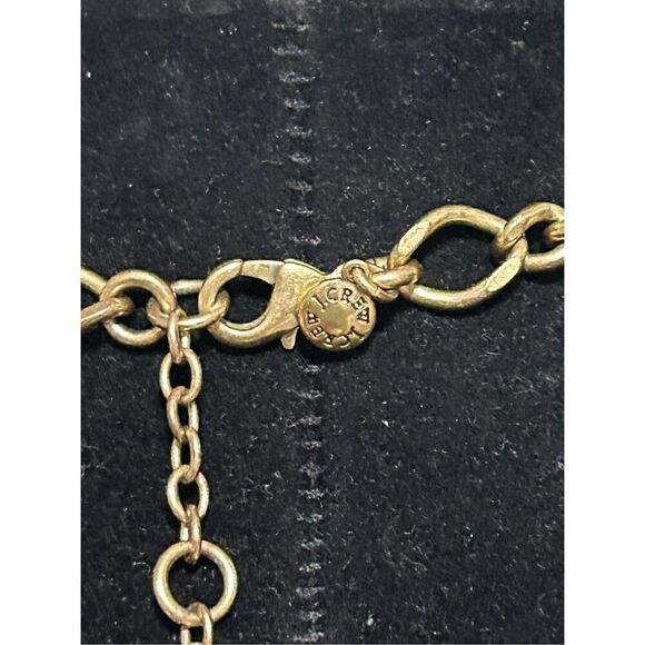 J. Crew Stunning Cluster Statement Necklace Multi Crystals & Gold Chain Signed - Picture 8 of 13